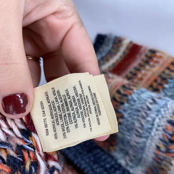 Anthropologie knitted and knotted striped colorful cardigan sweater - Picture 3 of 4